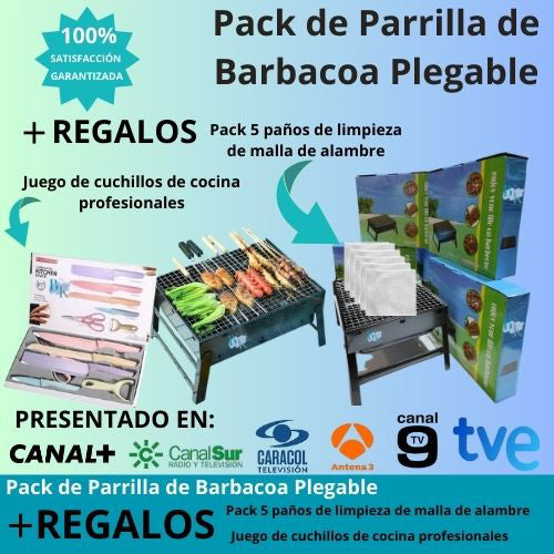 Pack de Parrilla de Barbacoa Plegable